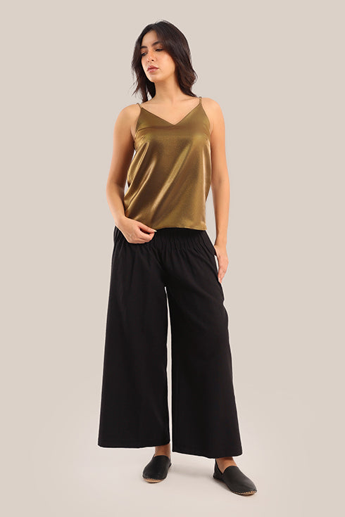 Satin sleeveless top